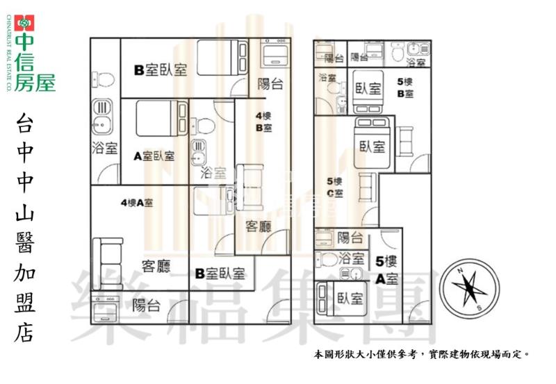 松竹商圈買4F送5F投報7%置產聖品房屋室內格局與周邊環境