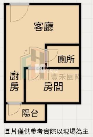 【豐禾】(專)大園工業區一房一廳房屋室內格局與周邊環境