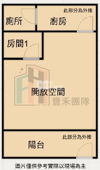 【豐禾】(專)健行科大稀有公寓一樓房屋室內格局與周邊環境