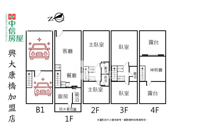 內新國小旁近74震後社區型別墅房屋室內格局與周邊環境