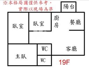 復華商圈三房寓房屋室內格局與周邊環境