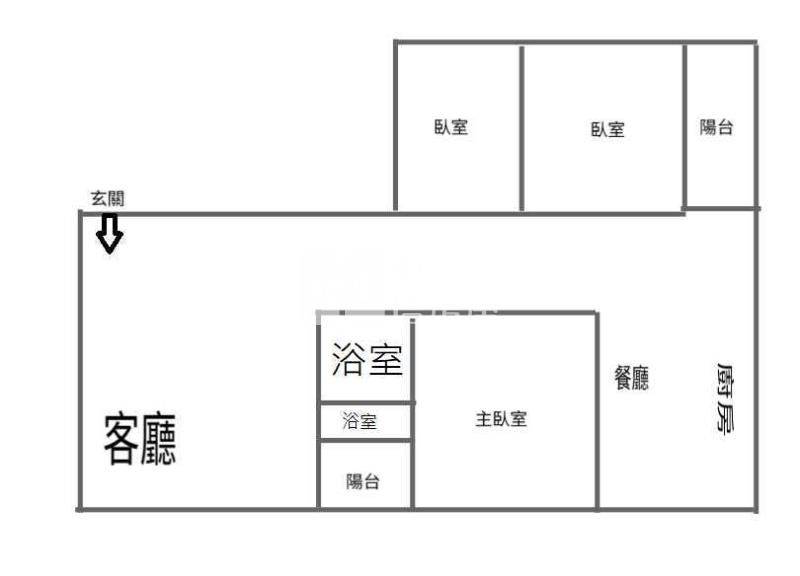 幸福市場美3房(近華勛)房屋室內格局與周邊環境