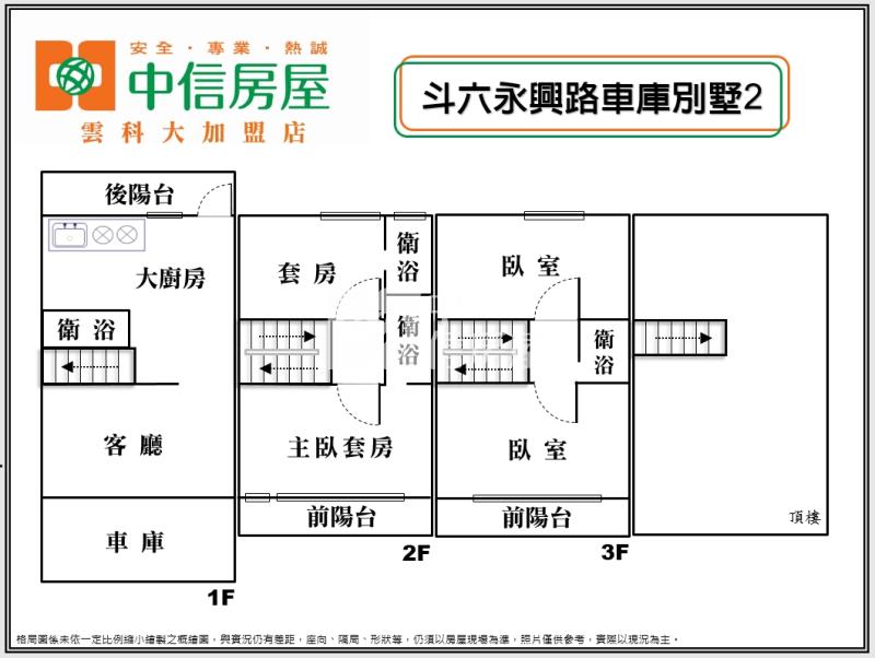 斗六永興路車庫別墅2房屋室內格局與周邊環境