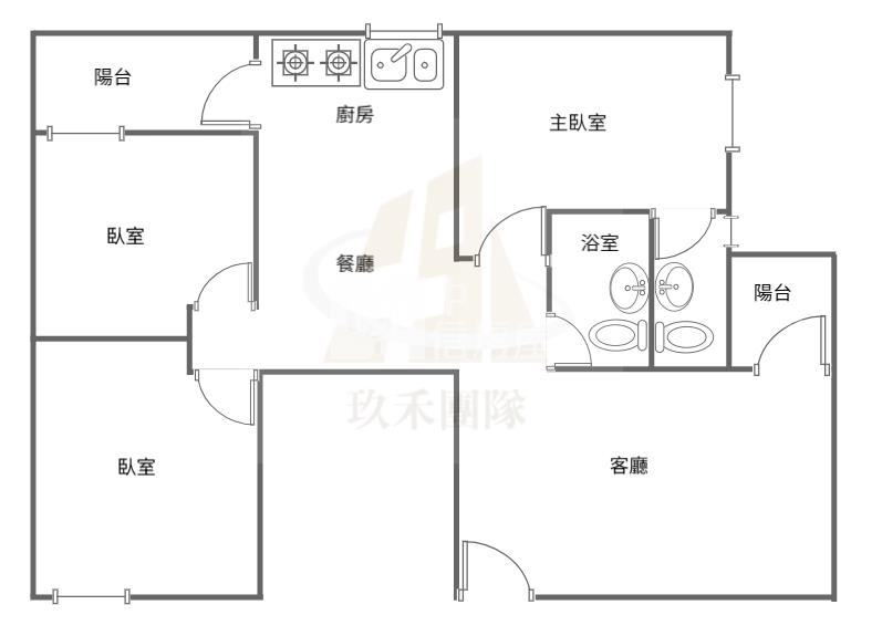【玖禾】內壢生活圈全新整理溫馨3房車房屋室內格局與周邊環境