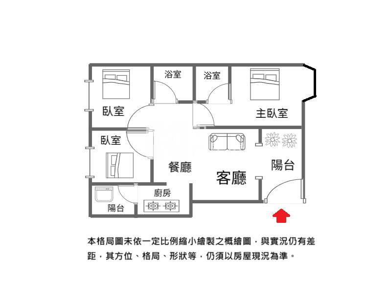 龍潭綠青庭三房公寓房屋室內格局與周邊環境