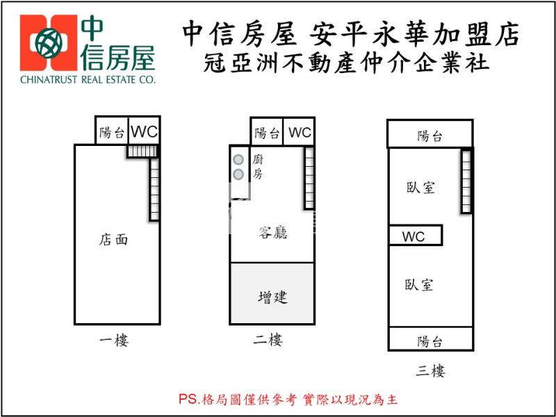 安平區1+2+3樓平車金店住房屋室內格局與周邊環境