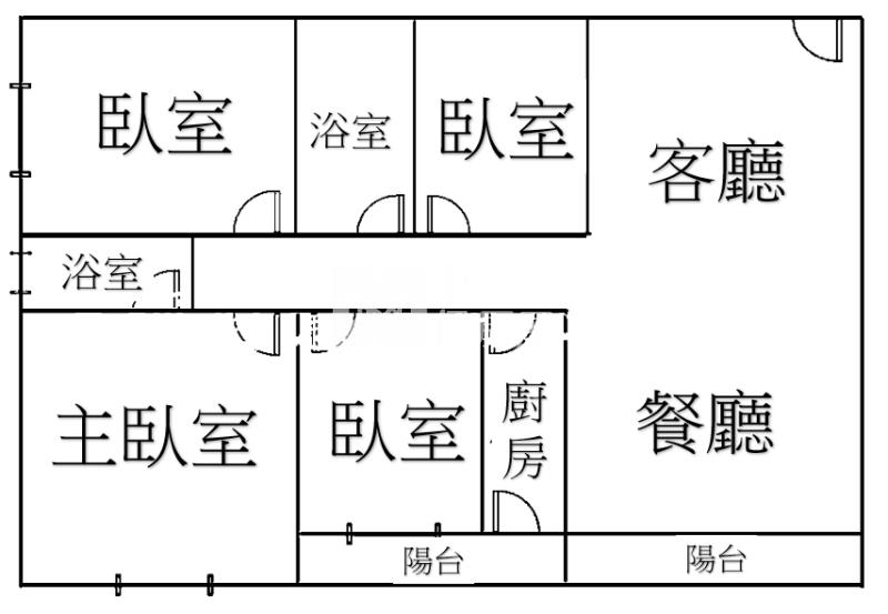 中國江山美妝4房房屋室內格局與周邊環境