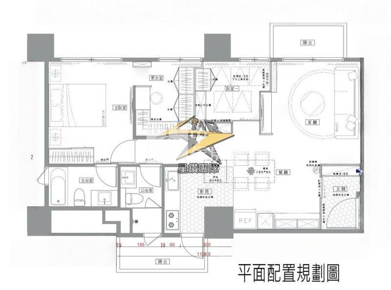 【星鑽】(專委)質感社區竹風青庭稀有3改2房雙車房屋室內格局與周邊環境