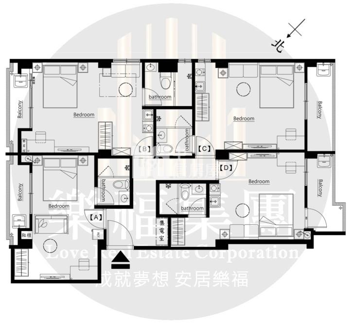 ㊣國美館.輕工業風收租4大套 美廈房屋室內格局與周邊環境