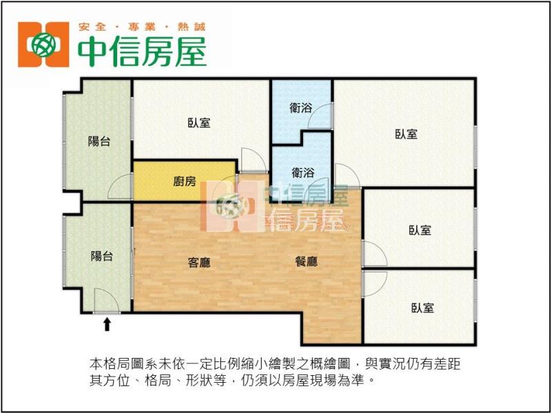 中山醫歌德堡大四房-雙坡平大車位房屋室內格局與周邊環境