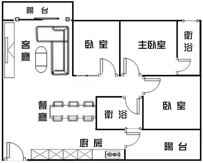 【百達卓悅】溪畔景觀三房＋平面車位房屋室內格局與周邊環境