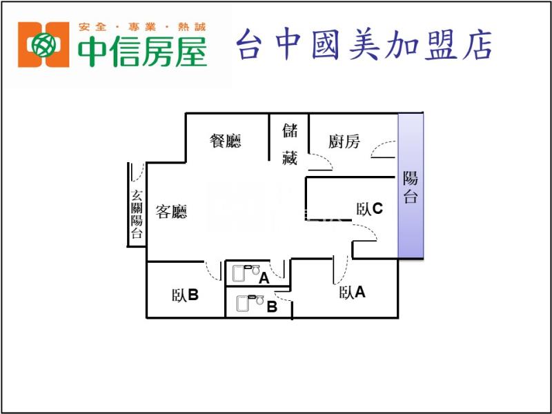 大明國小三房+車位房屋室內格局與周邊環境