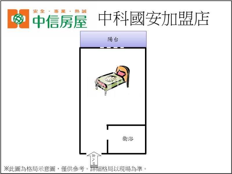 中科投資價收租套房房屋室內格局與周邊環境