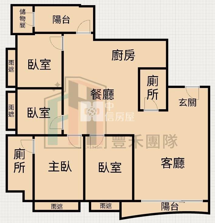 【豐禾】七期允將大有景觀四房車房屋室內格局與周邊環境
