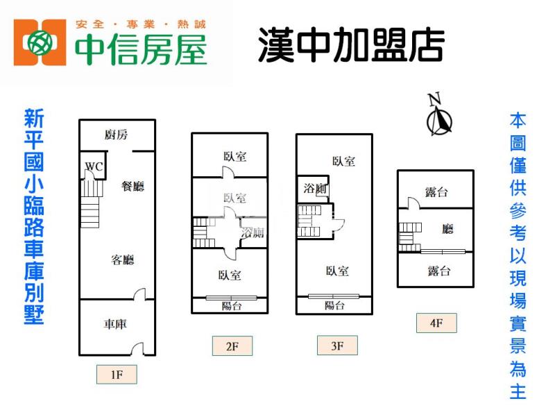 新平國小臨路車庫別墅房屋室內格局與周邊環境