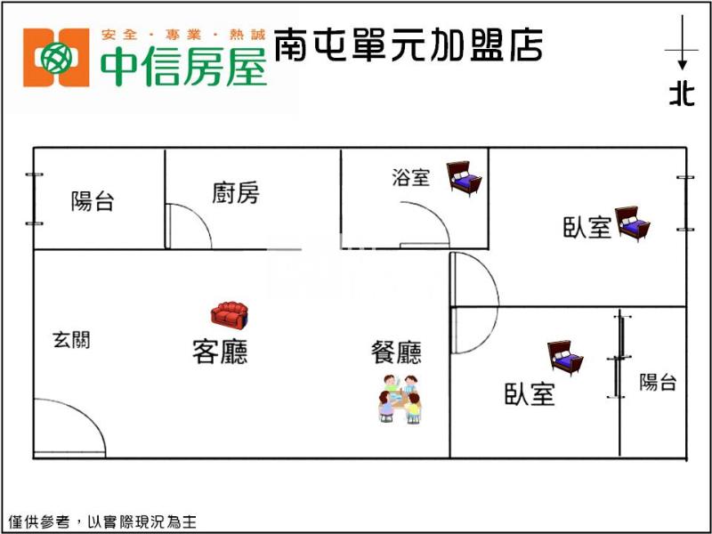 G6捷運站大2房美廈房屋室內格局與周邊環境