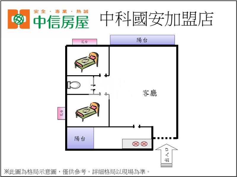 國宅美2房,甜甜價房屋室內格局與周邊環境