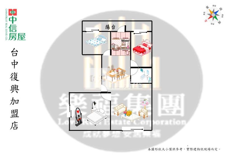 東山商圈低總價免整理3房美寓房屋室內格局與周邊環境