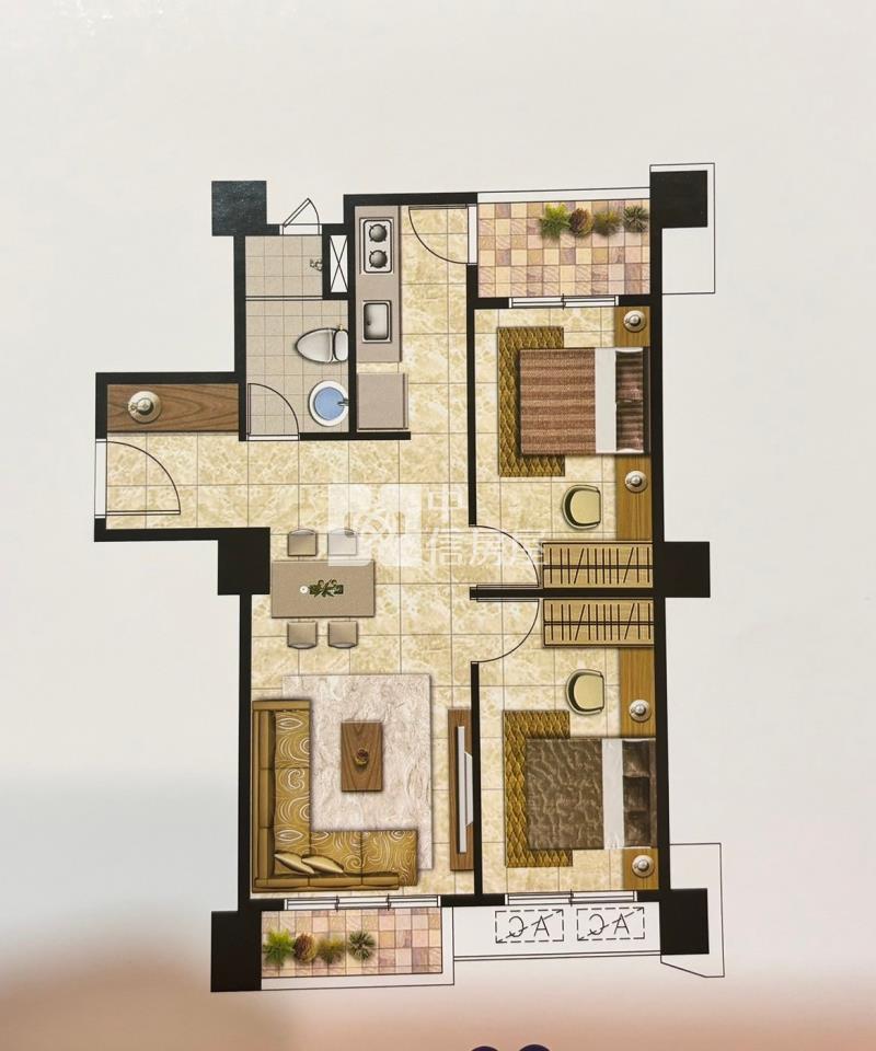 觀音幸運星大二房車-無敵景觀戶房屋室內格局與周邊環境