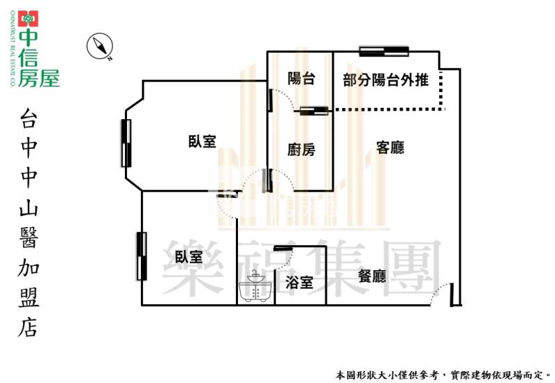 興大學府商圈賺錢時代高樓視野兩房房屋室內格局與周邊環境