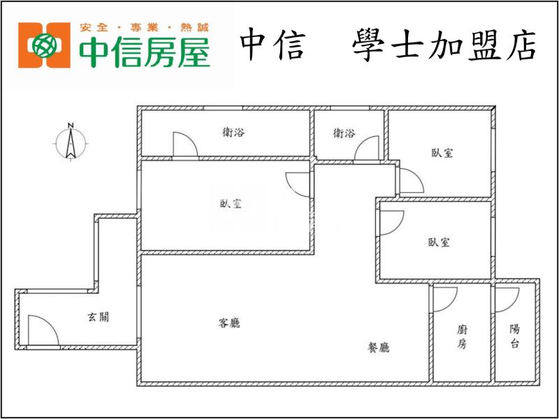 獨家★大新國小旁三房+車位★五期公益大墩商圈房屋室內格局與周邊環境