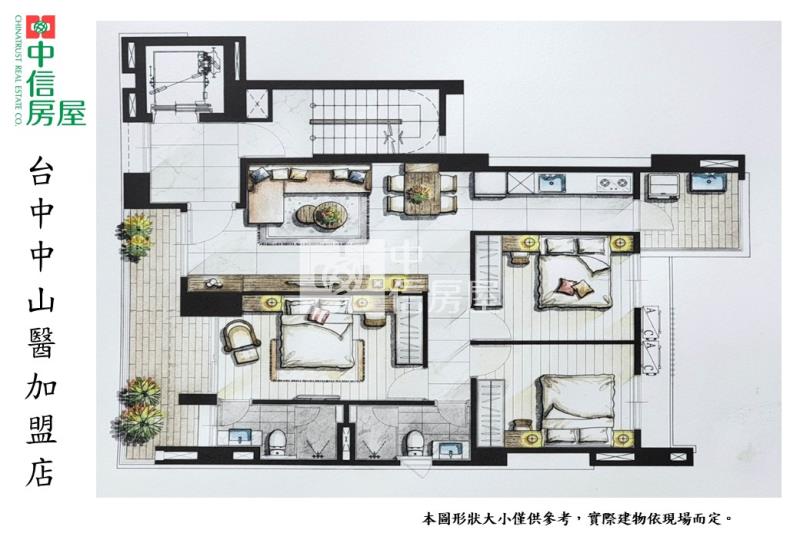 晴田居全新完工三房平車美廈2房屋室內格局與周邊環境