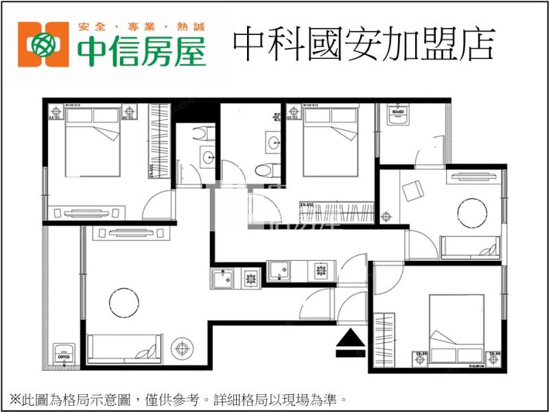 勤美誠品旁收租美寓房屋室內格局與周邊環境