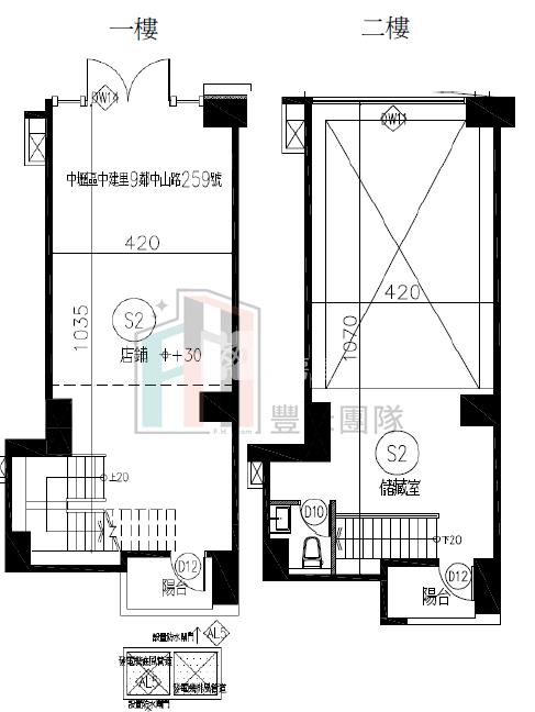 【豐禾】(專)中壢市中心挑高一、二樓金店面房屋室內格局與周邊環境