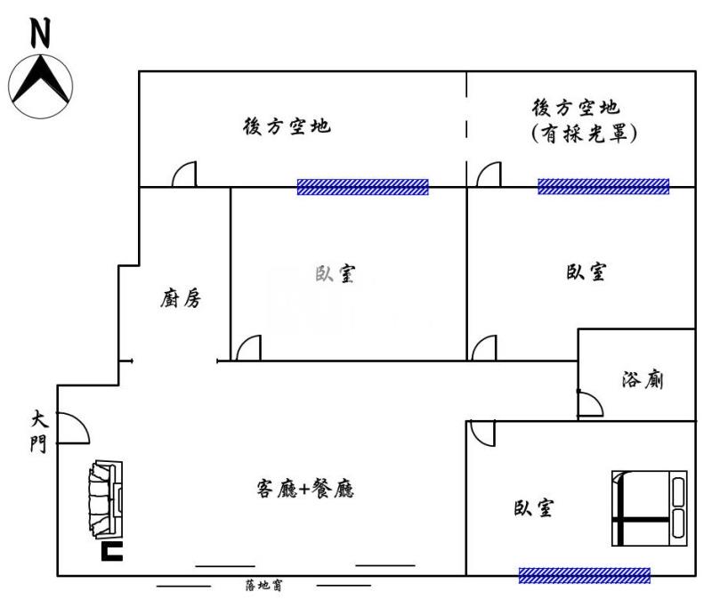 向上市場一樓華廈房屋室內格局與周邊環境