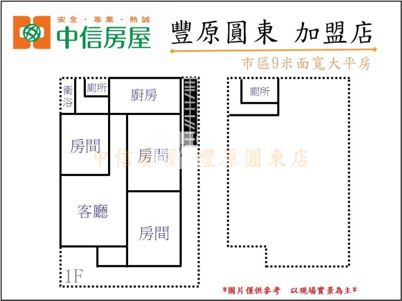 市區9米面寬大平房房屋室內格局與周邊環境