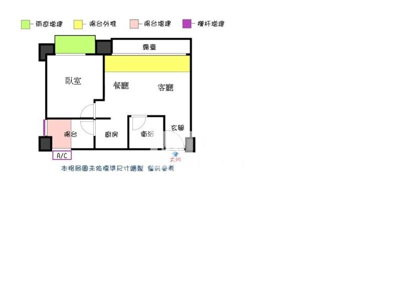龜山復興苑~D棟全新1房(有露臺約定專用)房屋室內格局與周邊環境