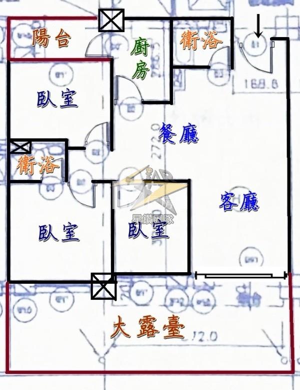 【星鑽】🌟星光市🌟大露臺面寬方正3房房屋室內格局與周邊環境