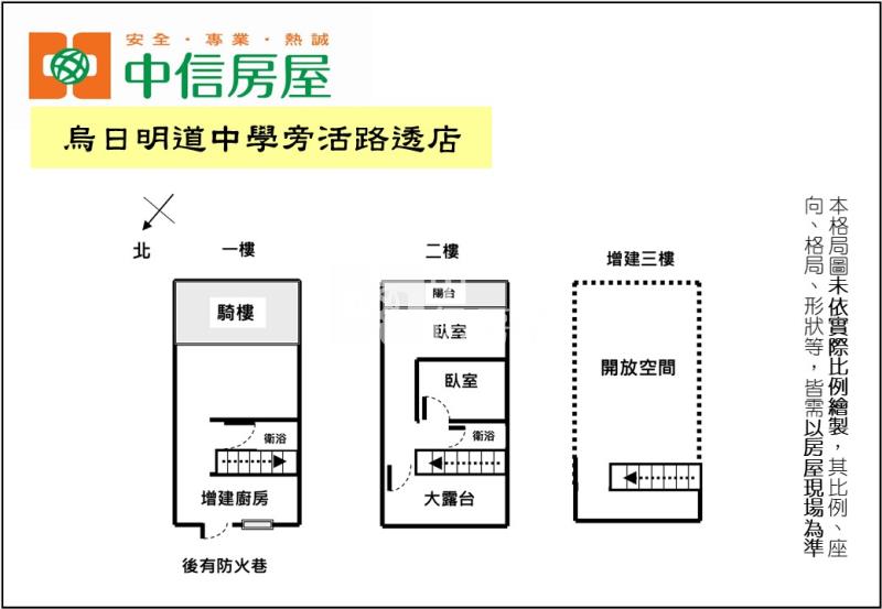 烏日明道中學旁活路透店房屋室內格局與周邊環境