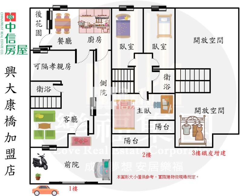 太平長億商圈大地坪大面寬透天房屋室內格局與周邊環境