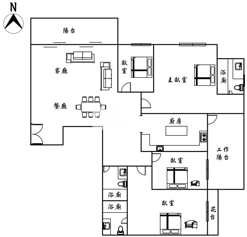 (專)七期三面採光國家一號院房屋室內格局與周邊環境