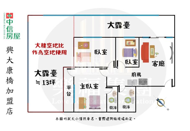 中山醫大慶捷運站｜長輩最愛挑高１樓低公設美３房露臺戶房屋室內格局與周邊環境
