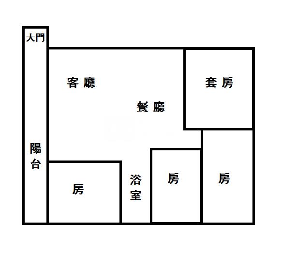 港坪公園3+1房美華廈房屋室內格局與周邊環境