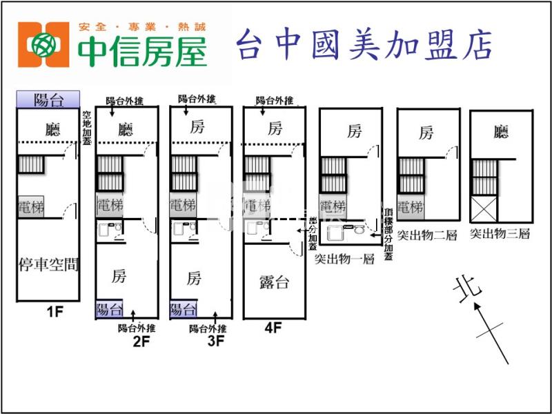 中國醫旁全新電梯透天房屋室內格局與周邊環境