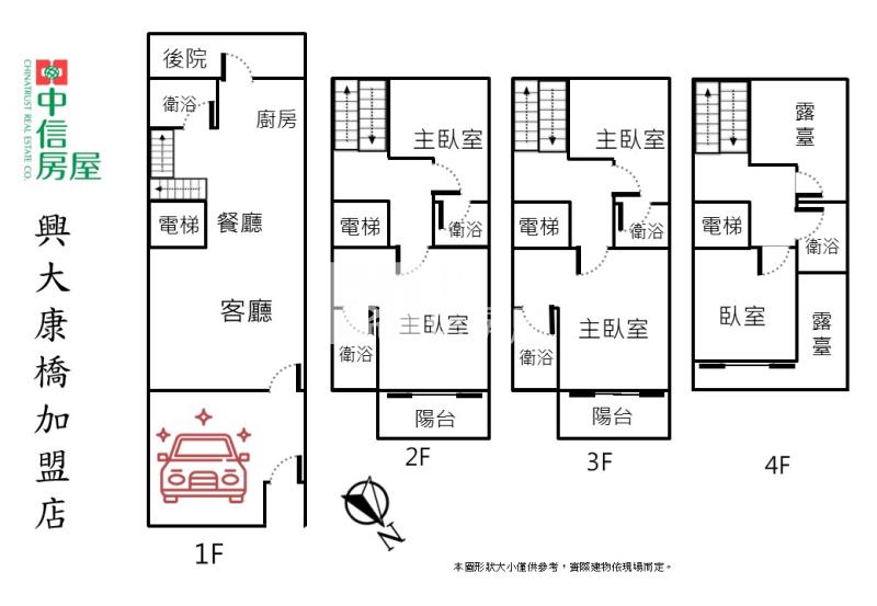 新平國小全新5房車庫電梯別墅房屋室內格局與周邊環境