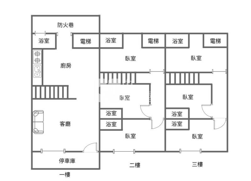 古華飯店旁大地坪電梯透天房屋室內格局與周邊環境