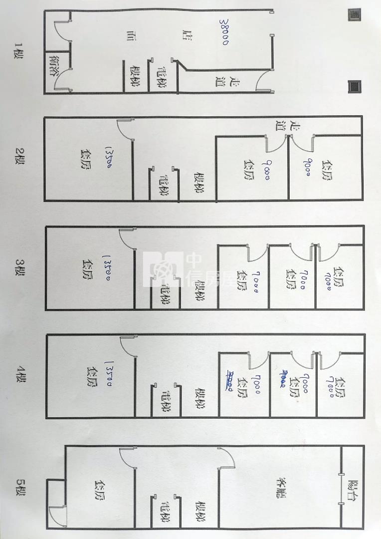 近A22捷運站 中壢夜市旁 收租店面+12間套房 (有電梯)房屋室內格局與周邊環境