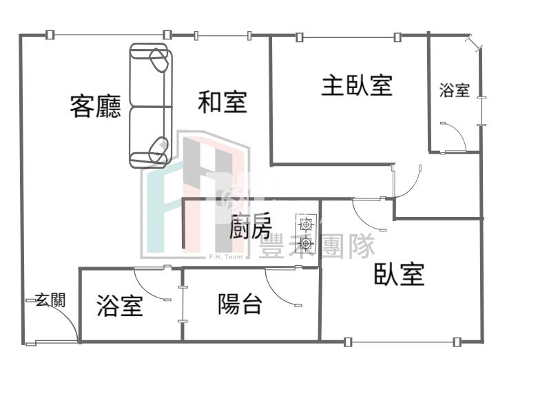 【豐禾】專 青埔A19高樓層景觀精美2+1房車房屋室內格局與周邊環境