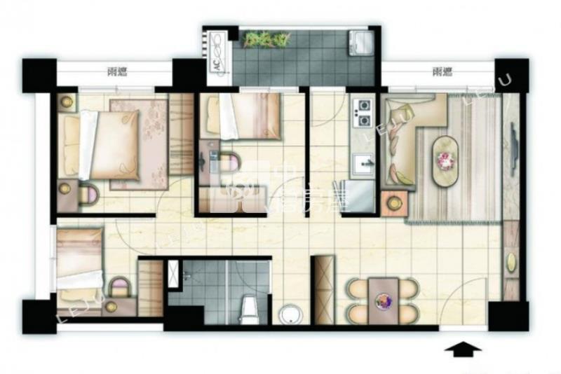 【安家】內壢元生國小合康新天王美三房車房屋室內格局與周邊環境