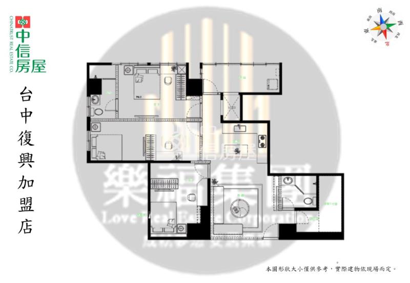 (吉祥大廈)中國醫一中商圈全新整理三房尬室外平車美屋房屋室內格局與周邊環境