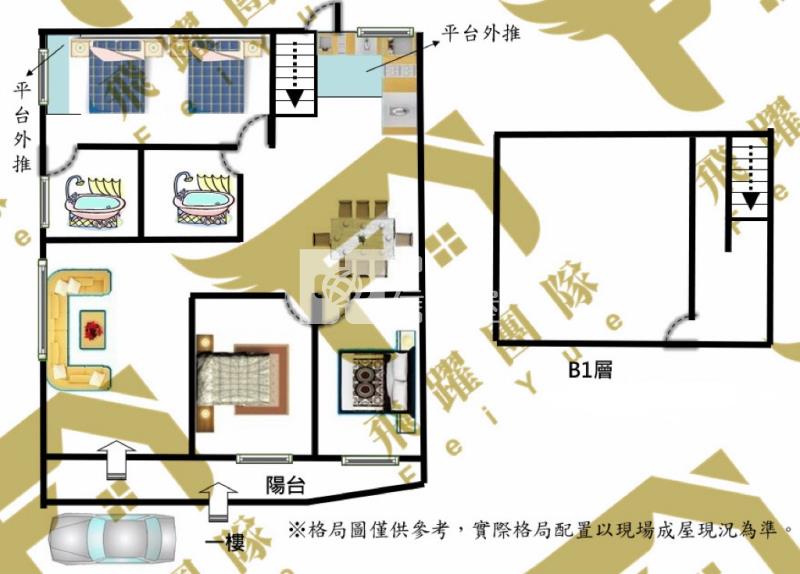 內壢前站面寬9米公寓1樓大3房門前方便停車房屋室內格局與周邊環境