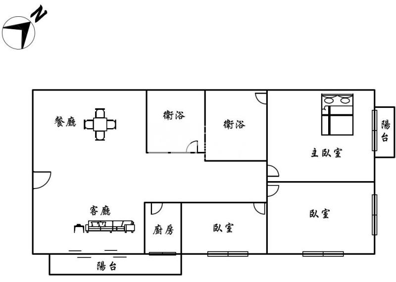 逢甲三房休旅車位房屋室內格局與周邊環境