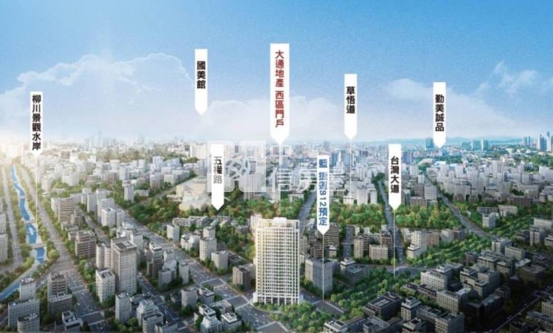 大通大美台灣大道壹樓店霸四平車房屋室內格局與周邊環境