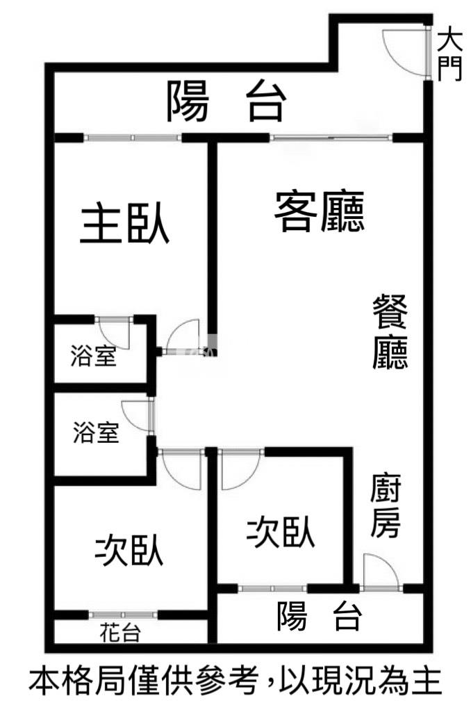 2299 文心國小電梯三房大陽台房屋室內格局與周邊環境