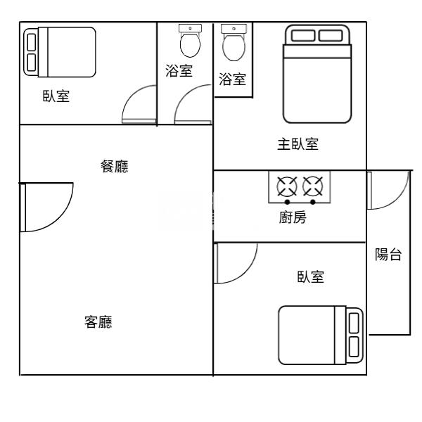 勤美模範商圈三房平車房屋室內格局與周邊環境