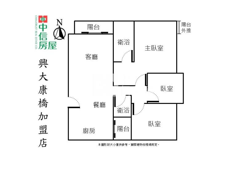 中興&東榮雙商圈三面採光輕屋齡三房+車位房屋室內格局與周邊環境